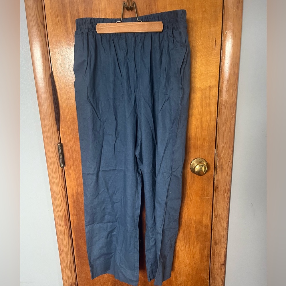Universal standard linen blend wide leg pants. Size xs